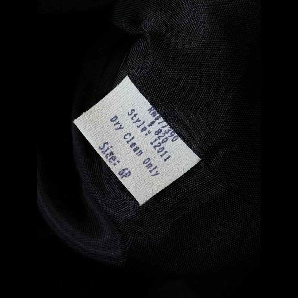 New Clifford & Willo Jacket 6 Petite Womens Black 100% Wool Double-Breasted CW - Picture 9 of 10